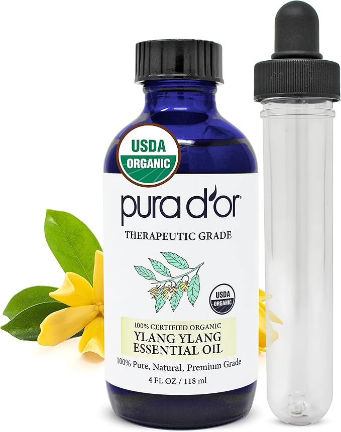 PURA D'OR Organic Ylang Ylang Essential Oil 100% Pure & Natural Therapeutic by PURADOR