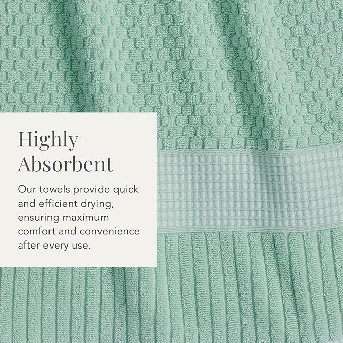 NY Loft 100% Cotton Towel Set 6 Piece | Super Soft & Absorbent Quick-Dry 2 Bath - Image 8