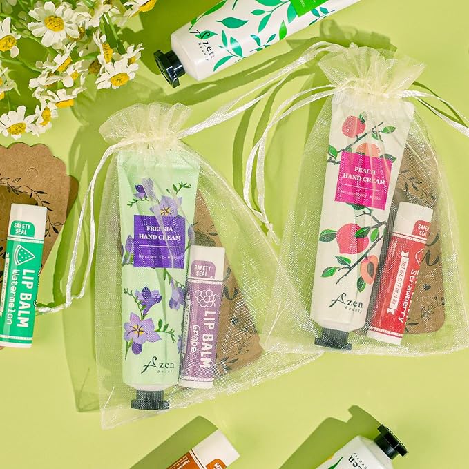 AZEN 30 Sets Bulk Gifts, Hand Cream and Lip Balm Bulk Set - Image 5