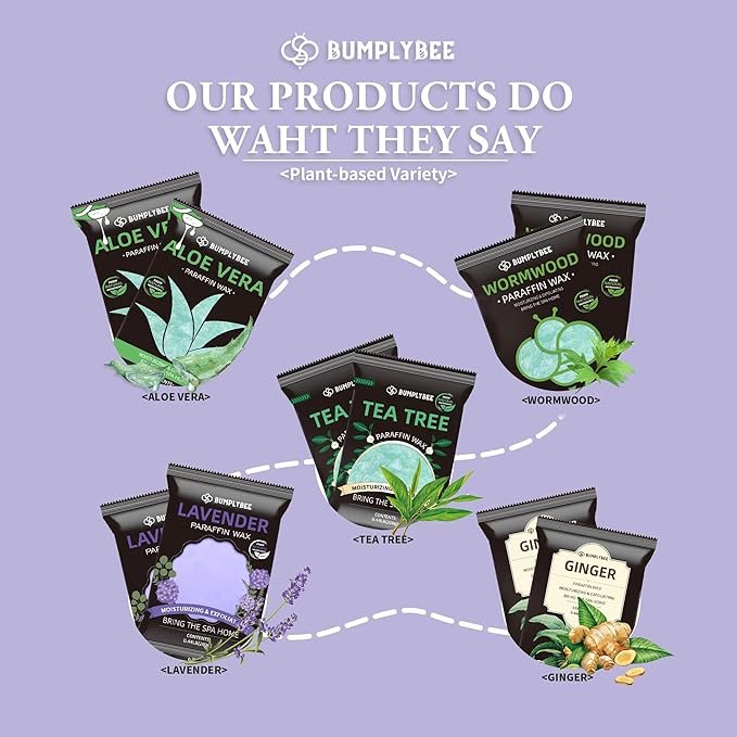 BUMPLYBEE Paraffin Wax for Hand and Feet, 10 Pack Lavender Paraffin Wax Refills - Image 4