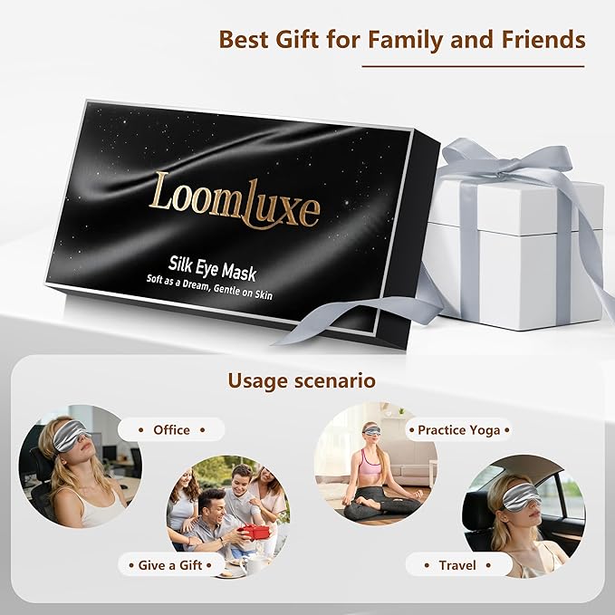 Sleep Mask Silk Eye Mask for Men Sleeping Mask, Adjustable Elastic Strap for - Image 7