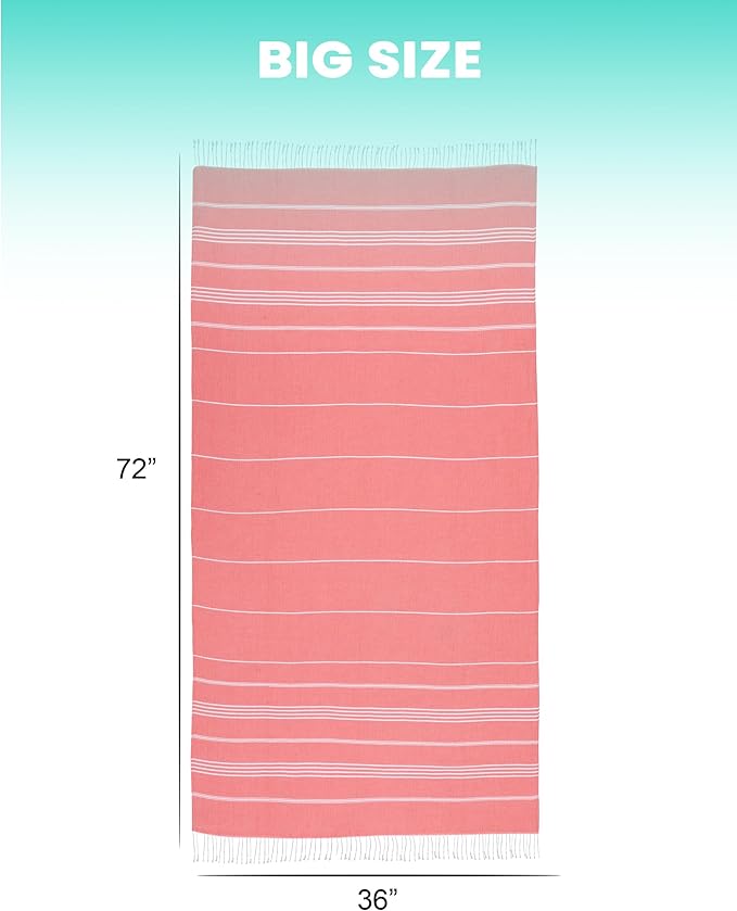 4 Packs Turkish Beach Towels Gym Towel Camping Blanket Xl Large Size Sandfree - Image 4