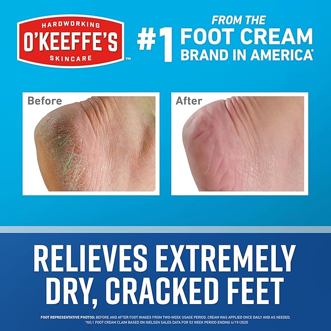 O'Keeffe's for Healthy Feet Foot Cream - 3 oz Travel Size Tube - Guaranteed - Image 2