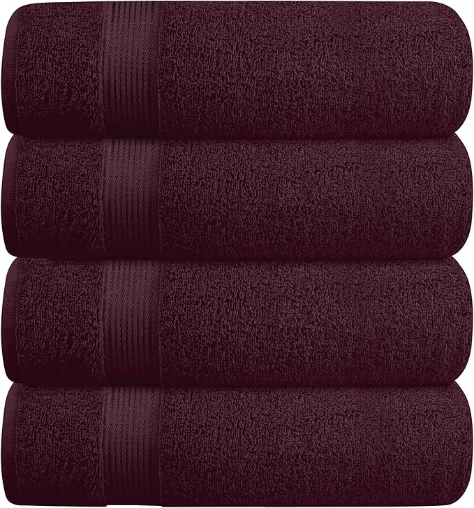 BELZZI Home Ultra Soft 4 Pack Oversized Bath Towel Set 27x54, Cotton Compact by Unknown
