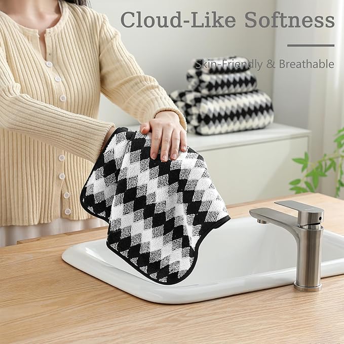 4 Piece Bath Towel Black Oversized Bath Sheet 35"x70" Bathroom Towel Extra - Image 8