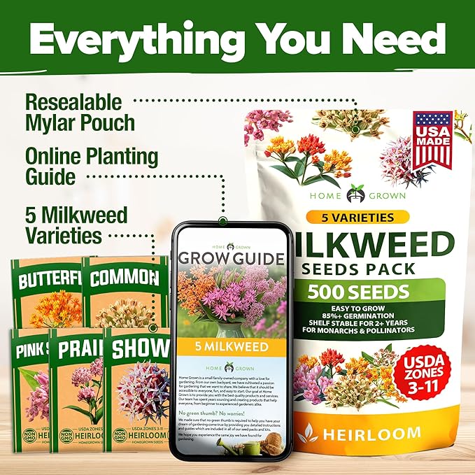 HOME GROWN Milkweed Flower Seeds - Image 7