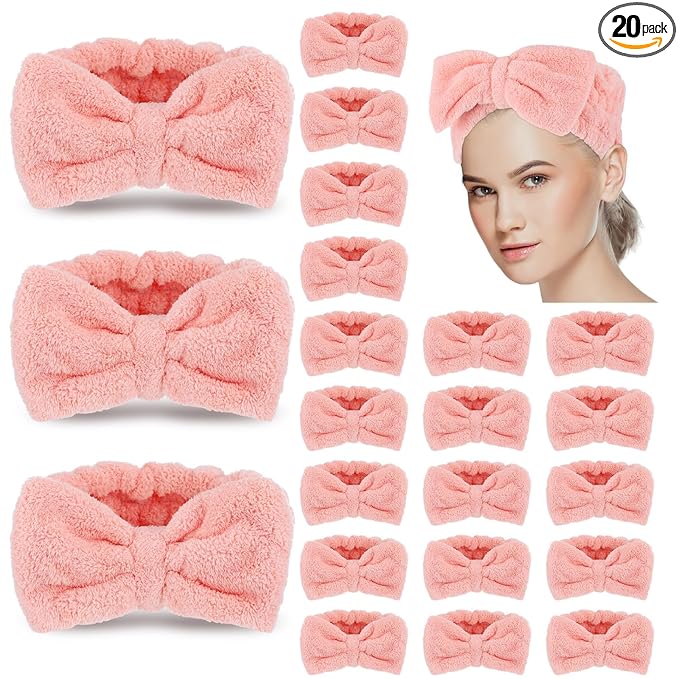Yunlly 20 Pcs Spa Headband for Women 4 Inches Width Facial Makeup Hair Band by Yunlly