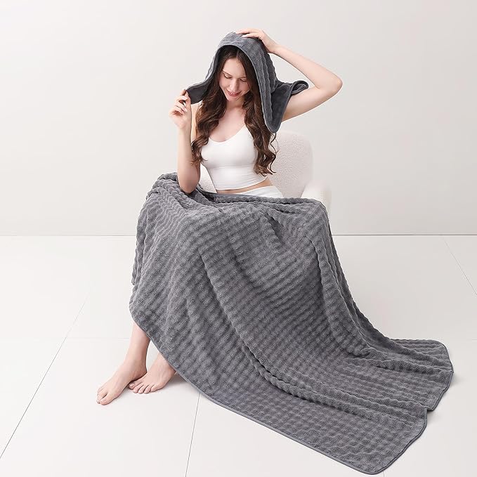 KBY Bath Towels Set of 2, Extra Large Bath Sheets 40X80 Inches, Quick Dry - Image 3