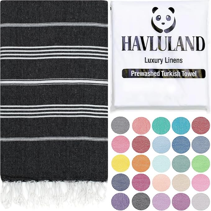 HAVLULAND Turkish Beach Towels, Oversized 40"x72" Turkish Bath Towel, Highly by Havluland