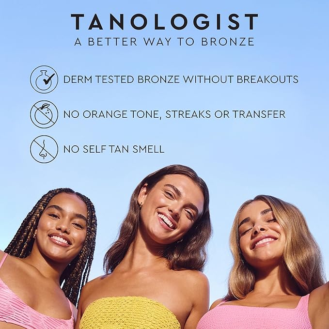 Tanologist Medium Mini Self Tan Water, Travel Size, Streak-Free Tanning Mist - Image 3