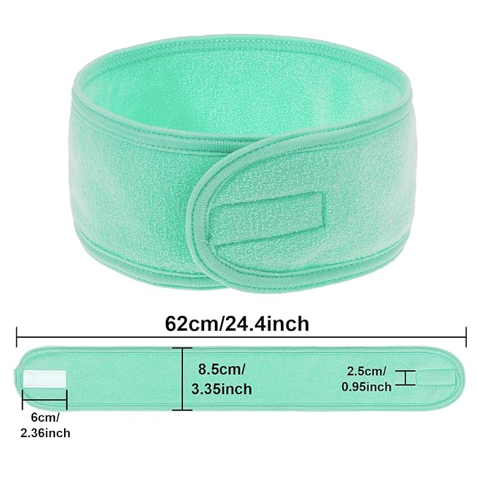 Whaline 4 PCS Spa Headband, Make up Hair Band, Stretch Terry Cloth Headband - Image 2