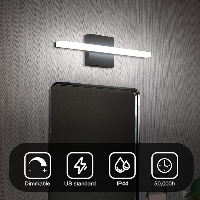 Combuh LED Bathroom Vanity Light Bar Dimmable IP44 Over Mirror Lighting Fixture - Image 3