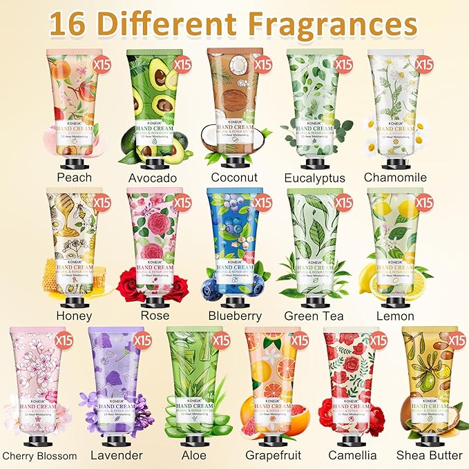 240 Pack Hand Cream Set for Women, Mothers Day Gifts, Bridesmaid Gifts - Image 3