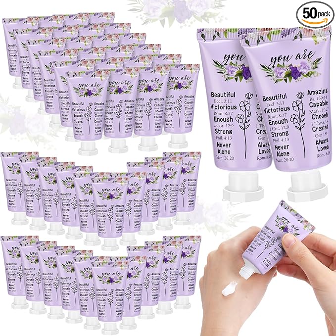 50 Pack Christian Hand Lotion Bulk Gifts by Heigble