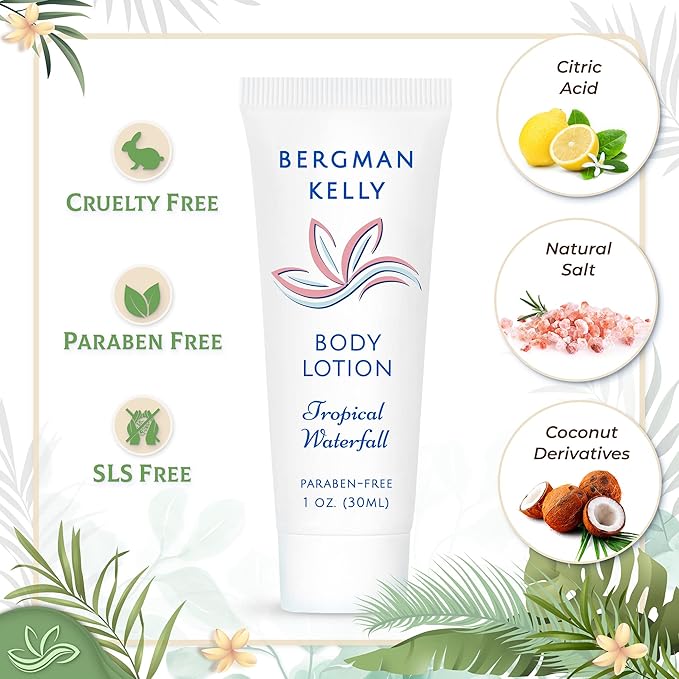 BERGMAN KELLY - Travel Size Lotion - 1 fl oz, 100 PK, Tropical Waterfall - - Image 2