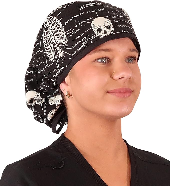 Sparkling EARTH Big Hair Ponytail Classic Surgical Style Scrub Working Cap - Image 3