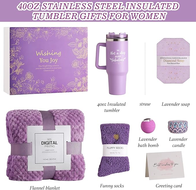 Birthday Gifts for Women – Lavender Spa Gift Basket, Self Care & Get Well Soon - Image 8