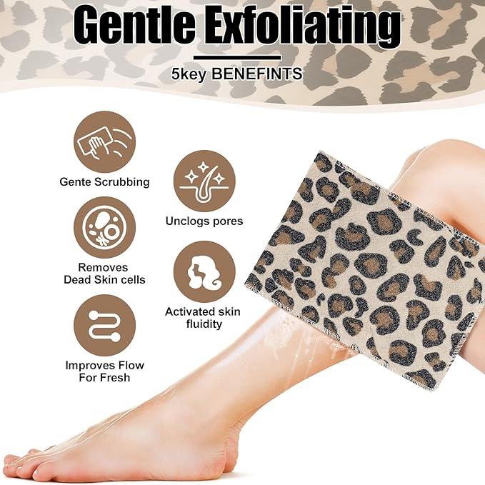 Tatuo 12 Pieces Korean Exfoliating Mitt Glove Italy Towel Skin Body Scrubber - Image 3