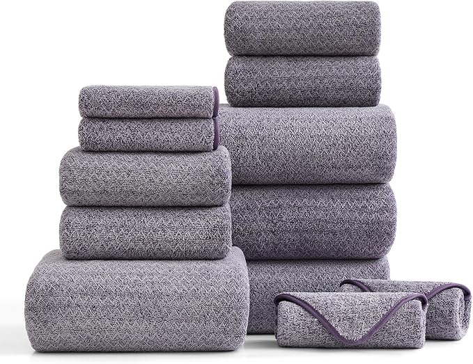 Ultra Soft Bath Towel Set, 12 Piece Family Bathroom Towels Set by BEDDING