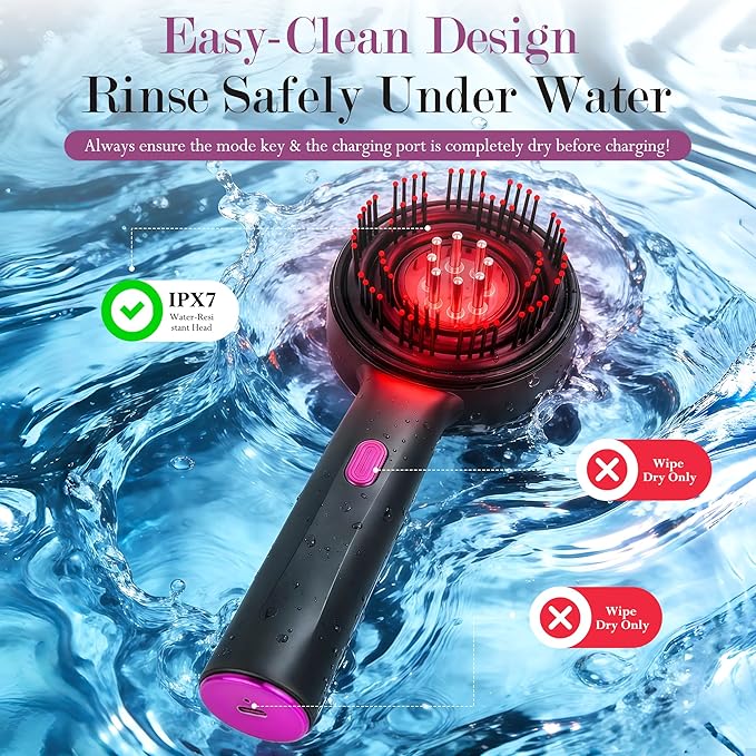 3-in-1 Rechargeable Scalp Massager Hair Growth Oil Applicator, Gentle - Image 7