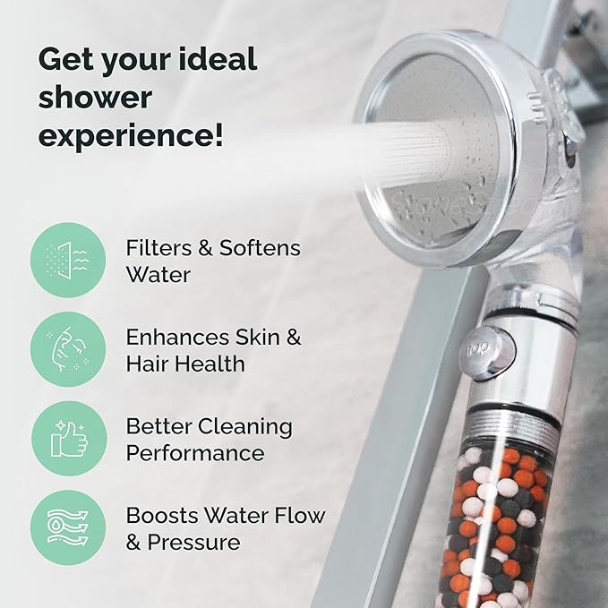 Original StoneStream Filtered Shower Head, Eco Power High Pressure Water - Image 3