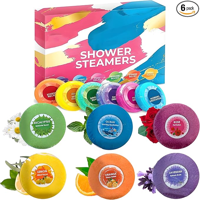 Shower Steamers Aromatherapy, 6 Pack Self Care Gifts by Unknown