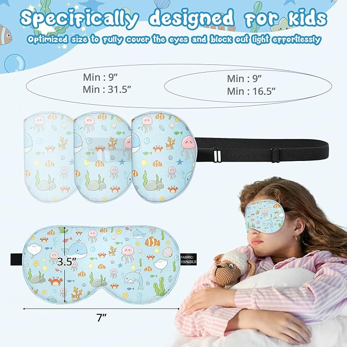 Kids Sleep Mask Eye Cover: 100% Real Natural Pure Silk Eye Mask - Image 4
