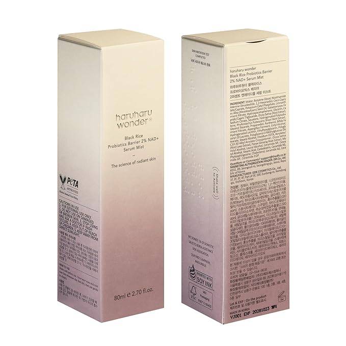 haruharu Wonder Black Rice Probiotics 2% NAD+ Serum Mist, Ultra-Fine Mist - Image 9