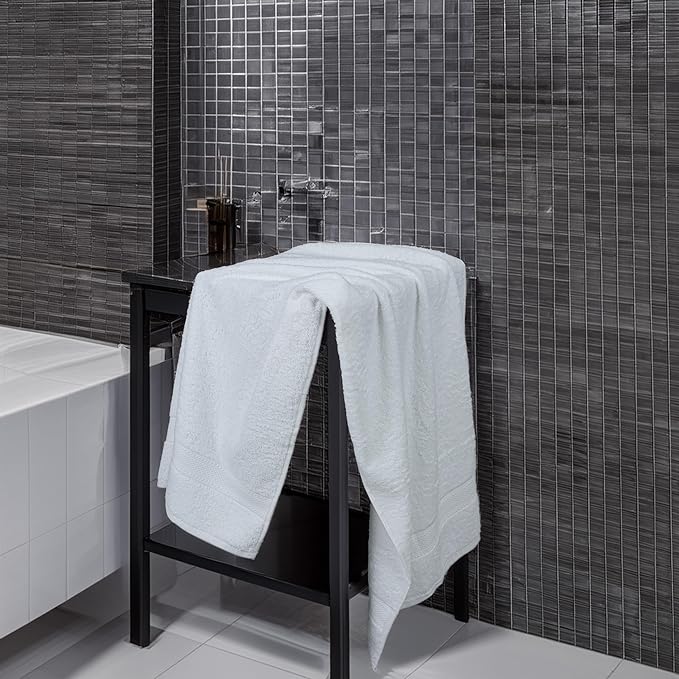 Commercial Bulk Pack of 12 Bath Towels – 100% Cotton Terry 24" x 48" – Ideal - Image 3