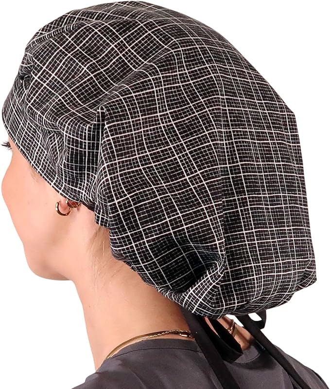 Sparkling EARTH Banded Bouffant Surgical Scrub Ponytail Working Caps and - Image 5