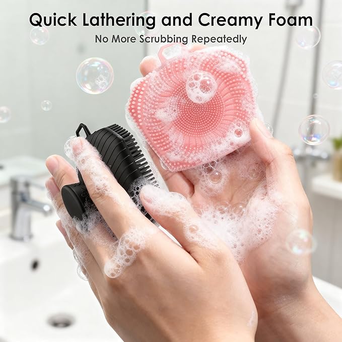 RamPula Face Scrubber, Pore Brush | Lymphatic Drainage Brush, Silicone Facial - Image 4