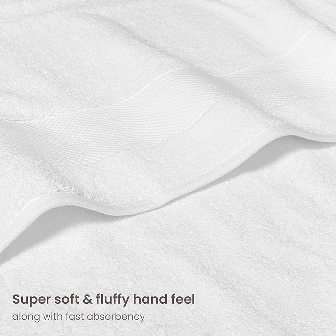 BIOWEAVES 100% Organic Cotton Bath Sheet Set of 2 | Soft Oversized Bath Towels - Image 3