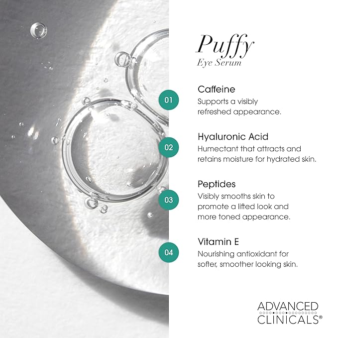 Advanced Clinicals Collagen Cream + Puffy Eye Face Serum 2pc Set | Collagen - Image 8