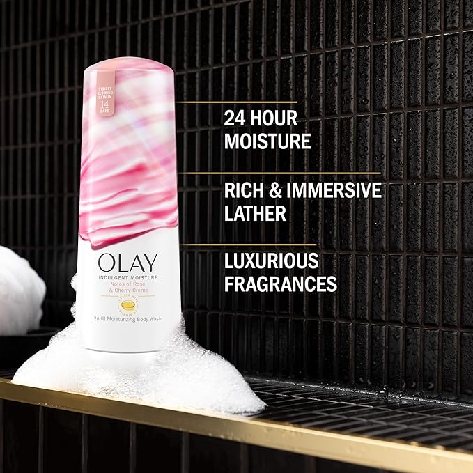 Olay Body Wash for Women, Indulgent Moisture, 24hr Moisturizing & Nourishing - Image 2