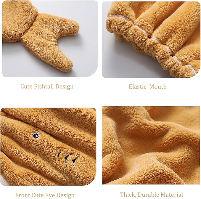Hair Drying Towel for Kids Girls, Cute Cartoon Absorbent Quick Drying Bath Wrap - Image 4