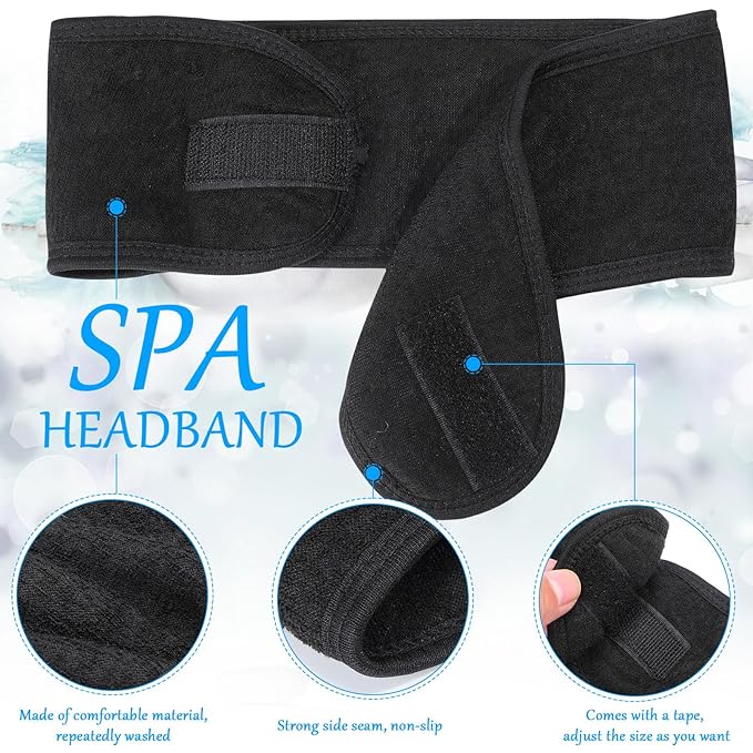 Hoteam 30 Pack Spa Headband Facial Esthetician Hair Wrap - Image 3