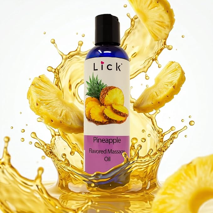 Lick Pineapple Flavored Massage Oil – Sweet Tropical Edible Massage Oil - Image 2