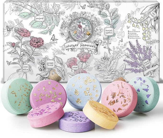 Shower Steamers Aromatherapy Stocking Stuffers 8 Scents, Christmas Gifts by Psnli