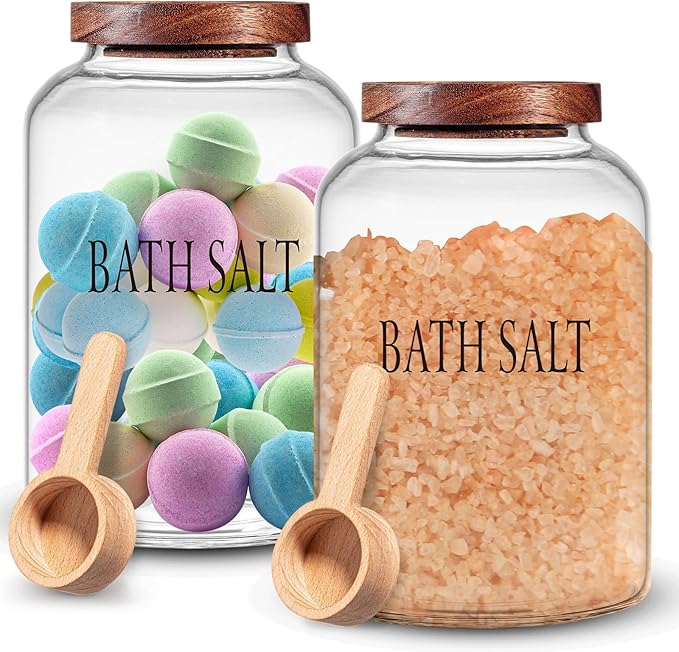 SiliFine 1 Sets 74 oz Large Bath Salt Container by SiliFine