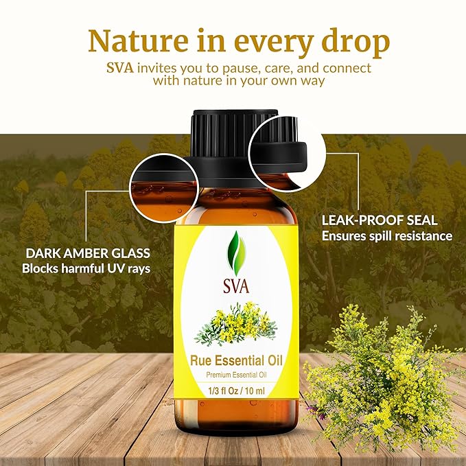 SVA Rue Essential Oil – 1/3 Fl Oz – 100% Natural Rue Oil - Image 7