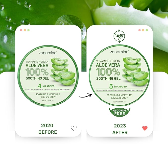 VENAMINE Korean Aloe Vera Soothing & Moisture Gel 100% - Image 4