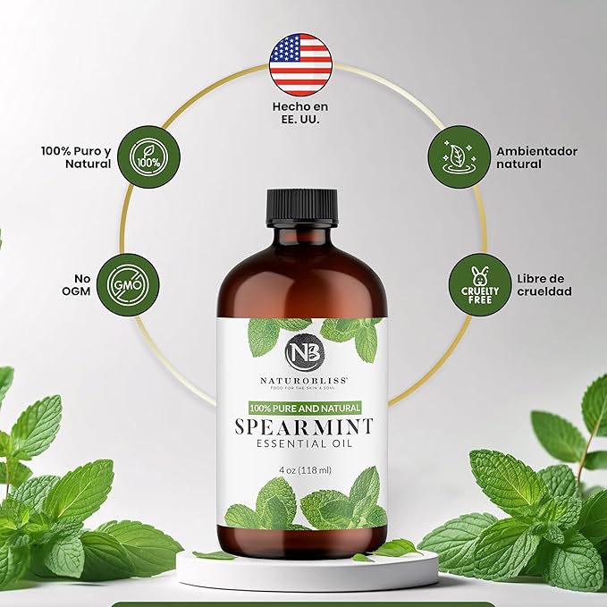 NaturoBliss Spearmint Essential Oil, 100% Pure and Natural Therapeutic Grade - Image 5