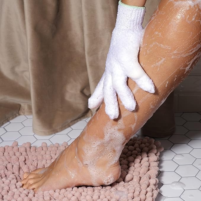 EcoTools Gentle Bath + Shower Gloves, Exfoliating Gloves Remove Dead Skin & - Image 4