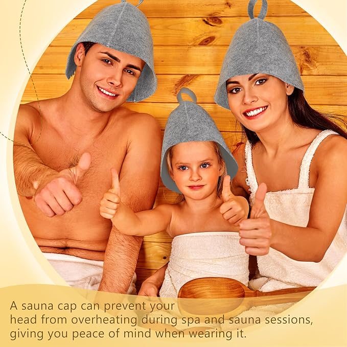 JaGely Sauna Hat for Men Women Sauna Hat Vaporarium Cap Russian Banya Cap for - Image 4