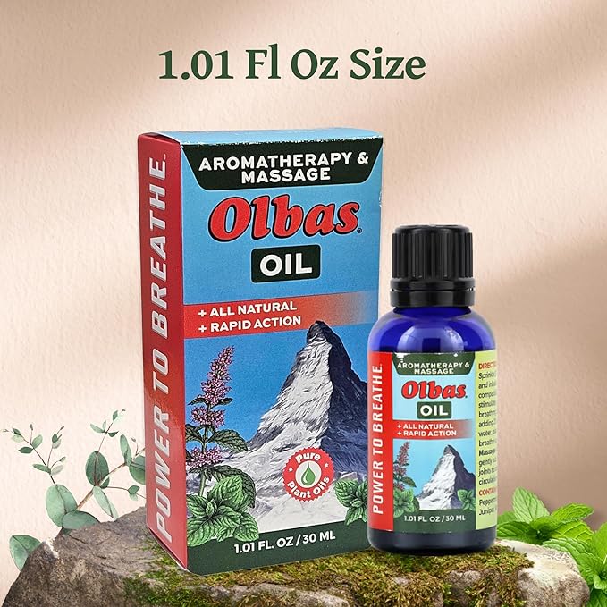 Olbas Massage and Aromatherapy Oil, 1.01 Fl Oz, body massage oil, Swiss Herbal - Image 9