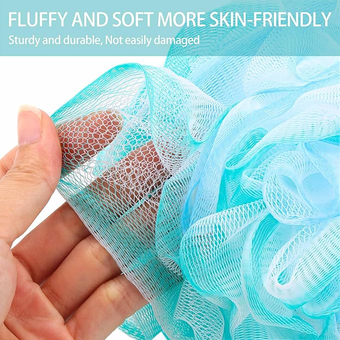 BTYMS 75g/Pc Large Loofahs Shower Sponge, Exfoliating Body Scrubber Shower - Image 3