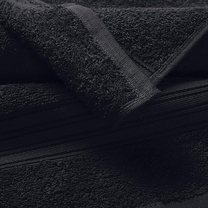 BOUTIQUO 6 Pack Cotton Towel Set, Contains 2 Bath Towels 28x55 inch, 2 Hand - Image 2