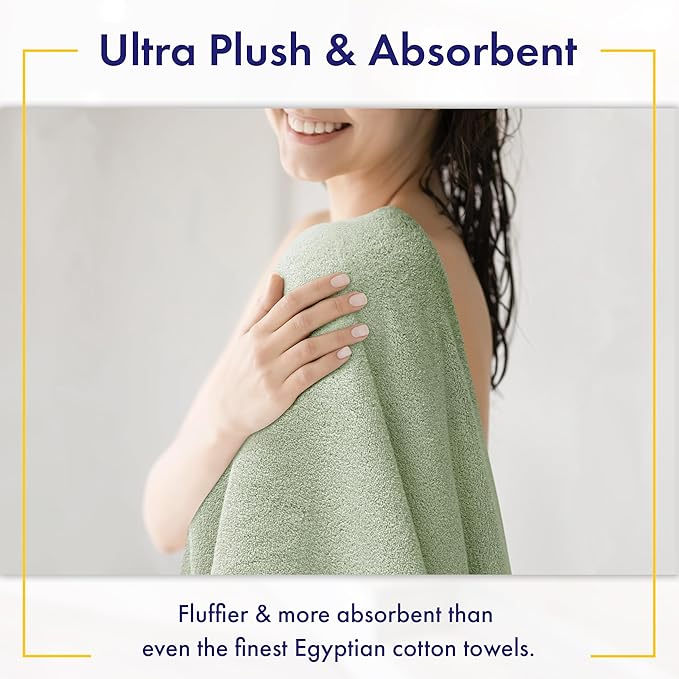 Alusa Home Ultra Soft & Plush Viscose from Bamboo Bath Sheets - Image 3