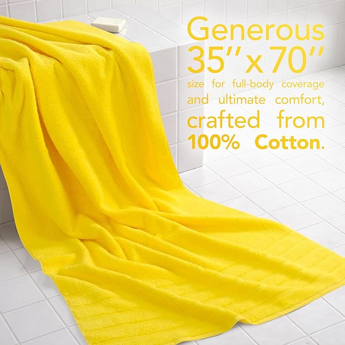 American Soft Linen 35x70 Jumbo Large Bath Towel, 600 GSM 100% Cotton Turkish - Image 2