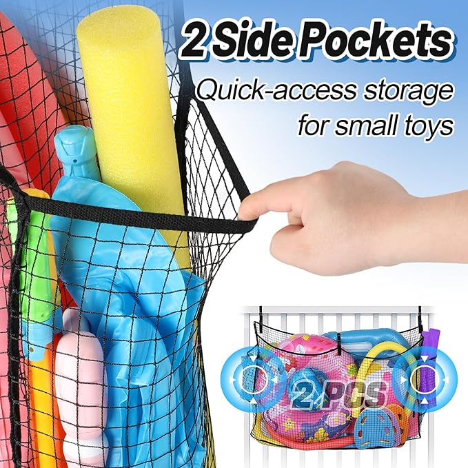 2Pcs Large Pool Float Toy Storage Net - Image 4
